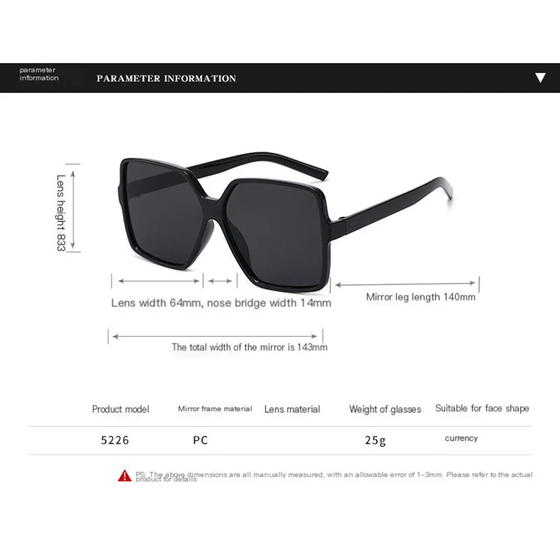 Higody Fashion oversized sunglasses with UV400 protection