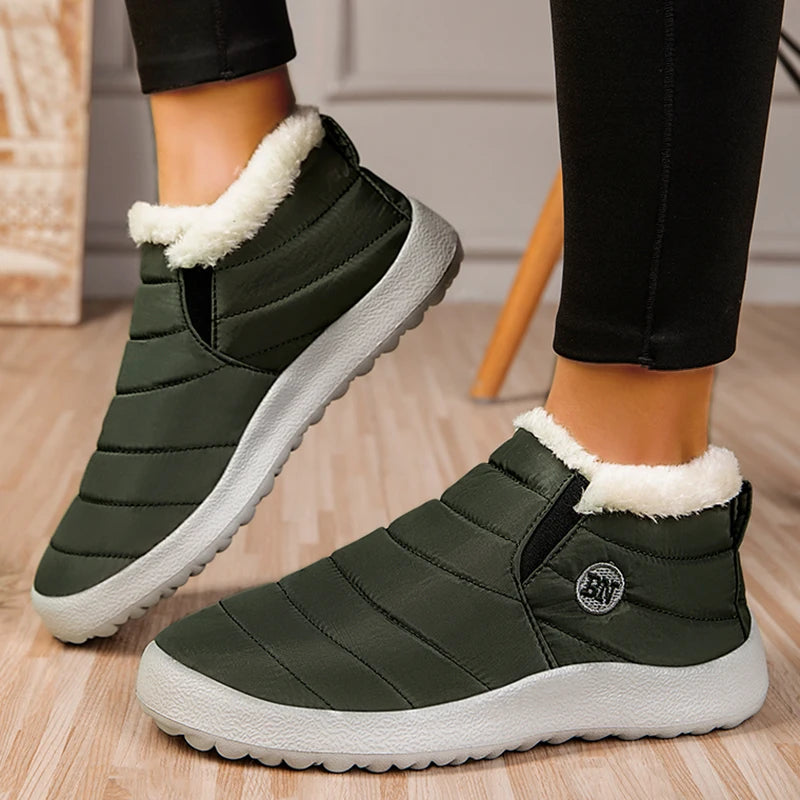 Warm, waterproof, fluffy snow boots