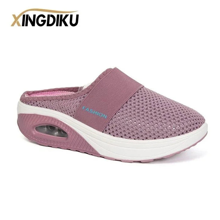 Women's orthopedic slip-on walking shoes