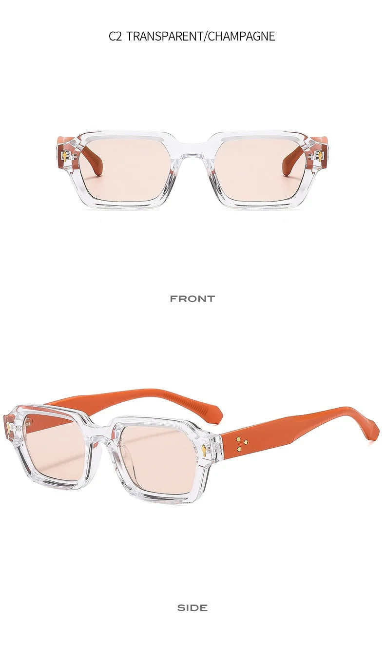 Square retro frame sunglasses UV400