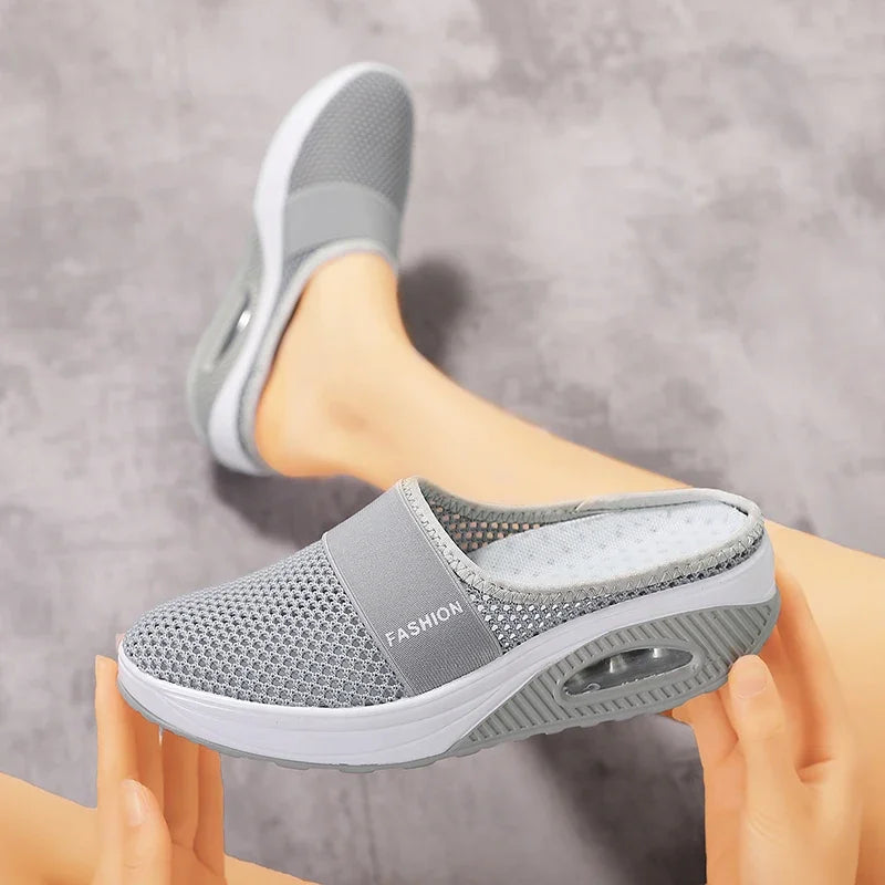 Women's orthopedic slip-on walking shoes