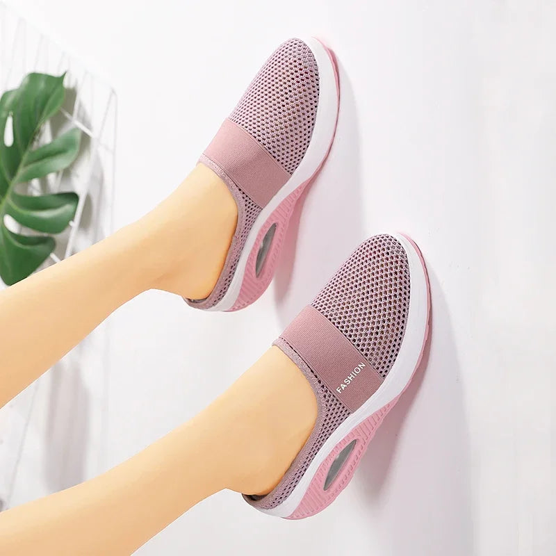 Women's orthopedic slip-on walking shoes
