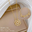 Stainless Steel Magnetic Love Pendant Necklace Clover