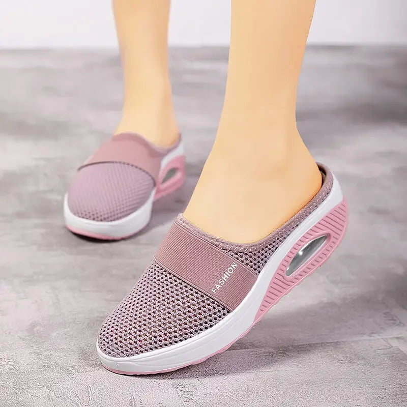 Women's orthopedic slip-on walking shoes
