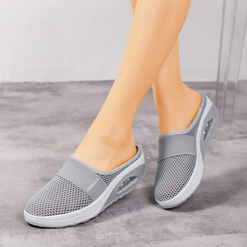 Women's orthopedic slip-on walking shoes