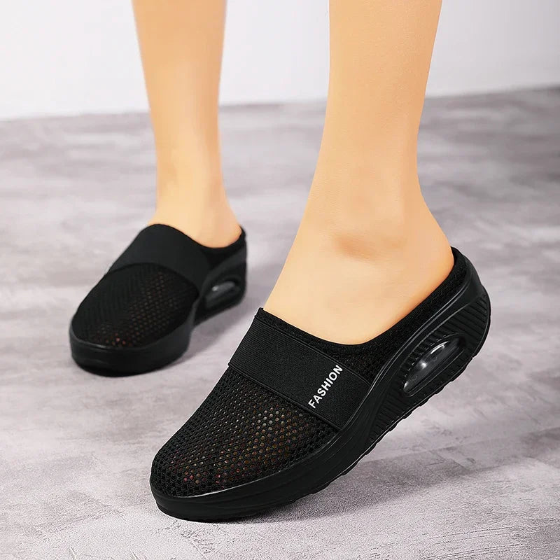 Women's orthopedic slip-on walking shoes