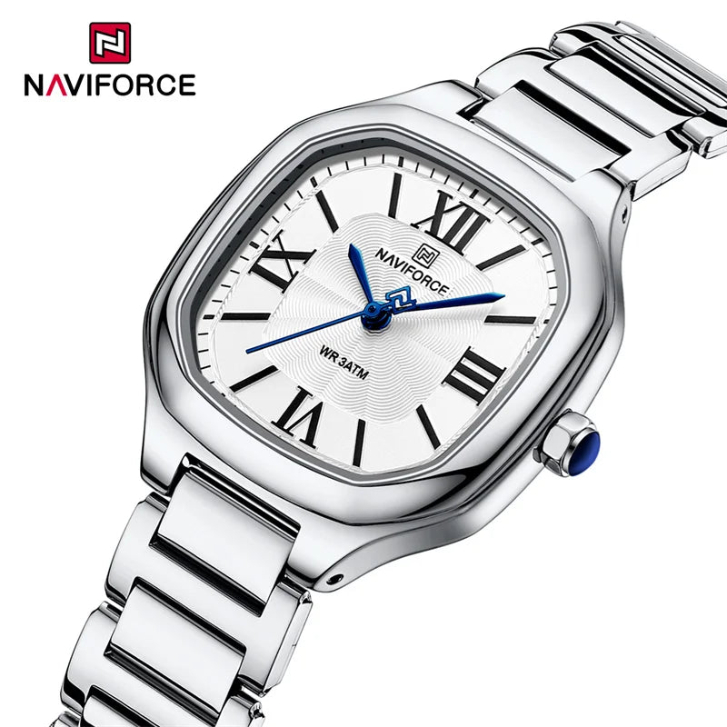 NAVIFORCE quartz watch with waterproof stainless steel strap