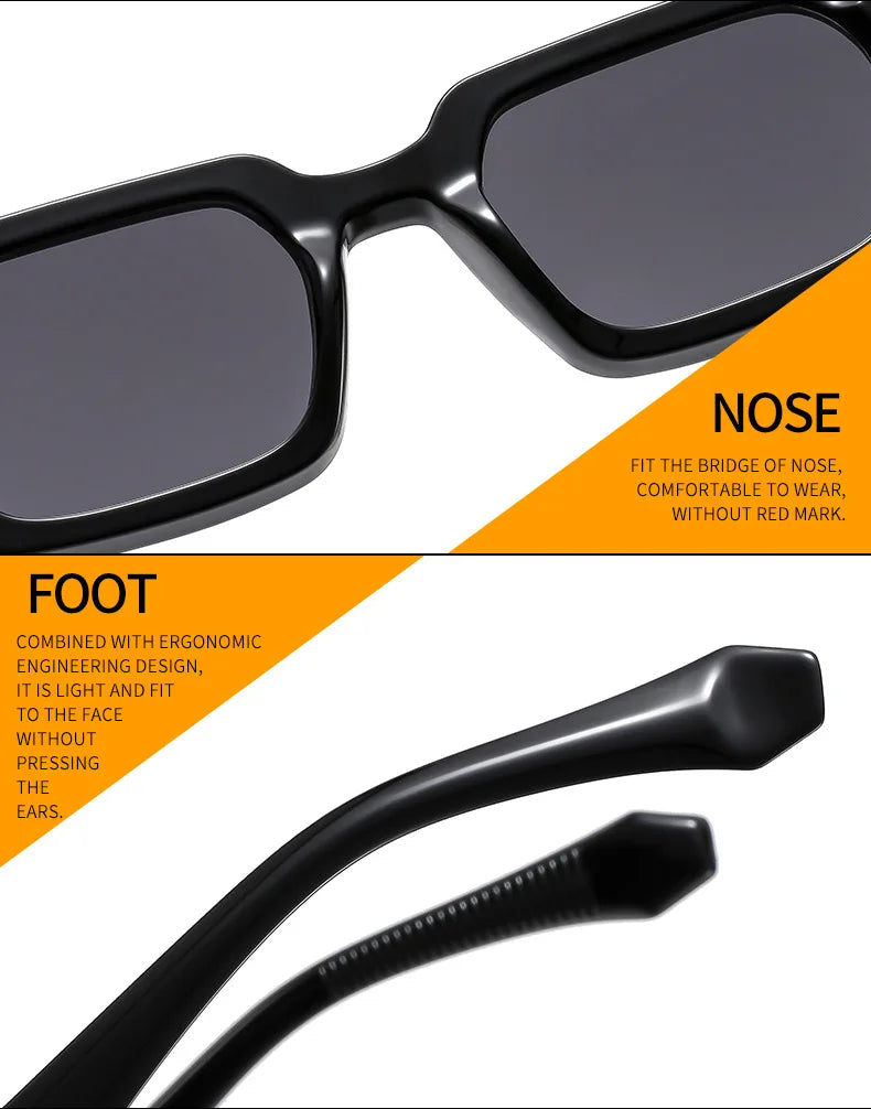 Square retro frame sunglasses UV400