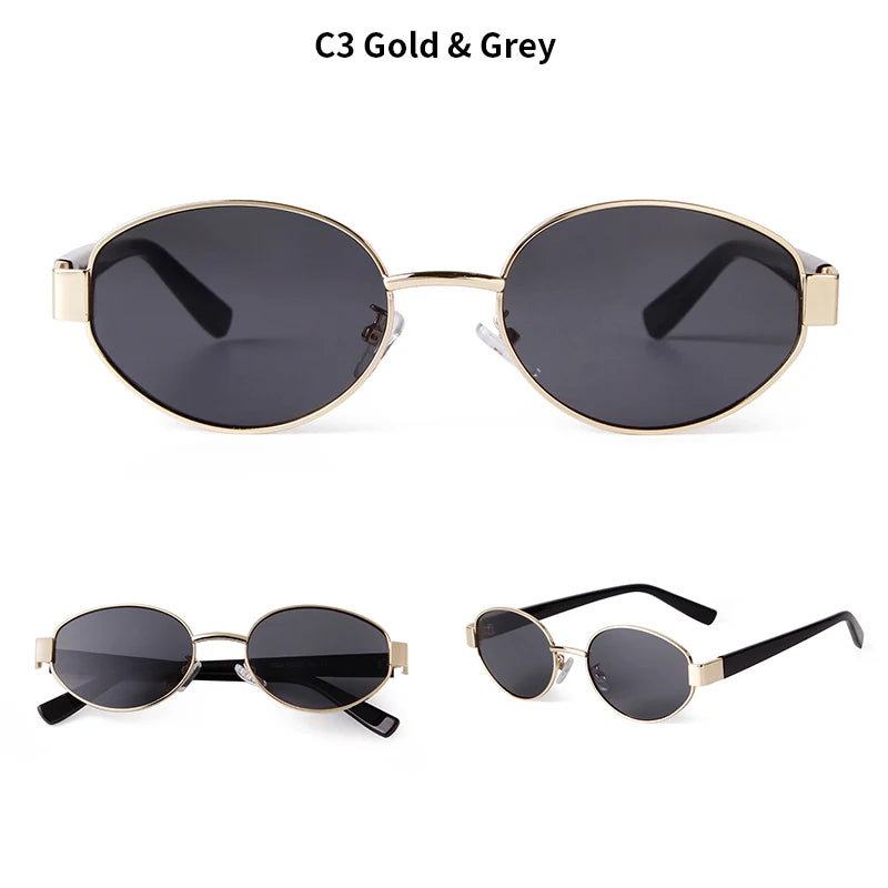 Retro vintage sunglasses with yellow lens and UV400 protection