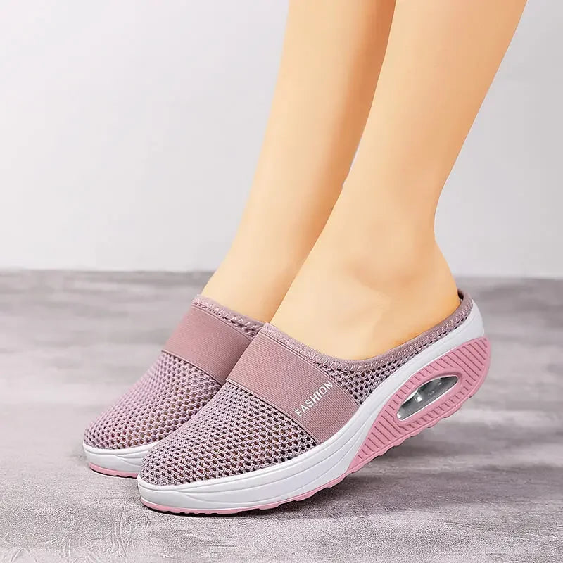 Women's orthopedic slip-on walking shoes