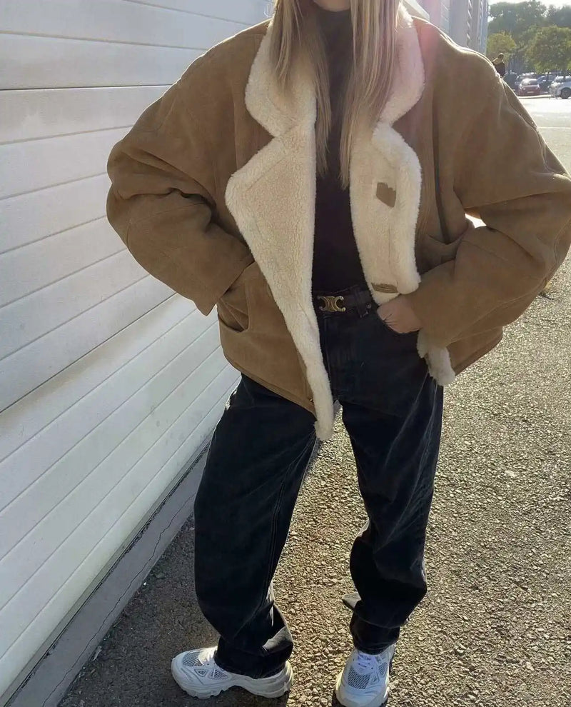 Retro Lamb Fur Coat