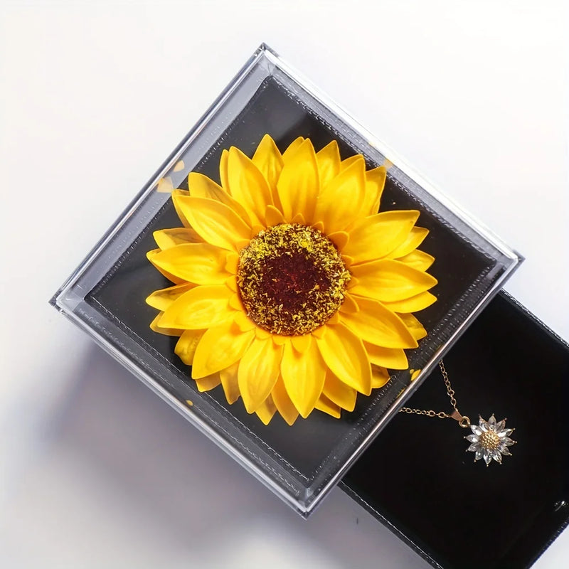 Elegant Sunflower Necklace Set - Celebrate Love and Loyalty