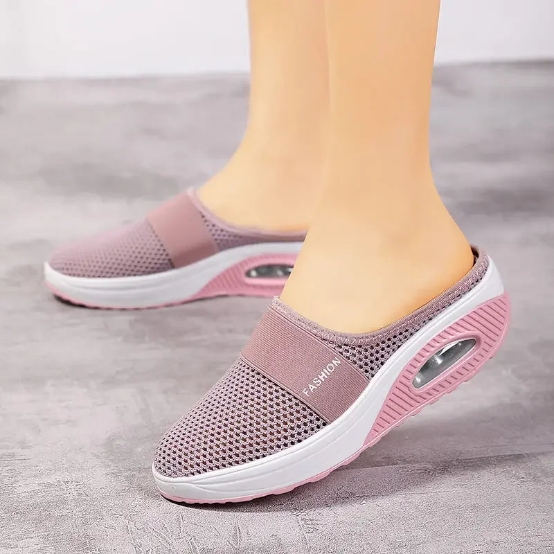 Women's orthopedic slip-on walking shoes