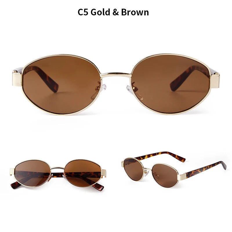 Retro vintage sunglasses with yellow lens and UV400 protection