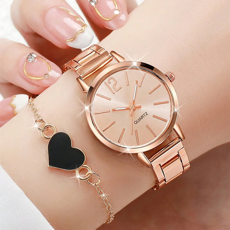 Fashion quartz wrist watches for women with bracelet