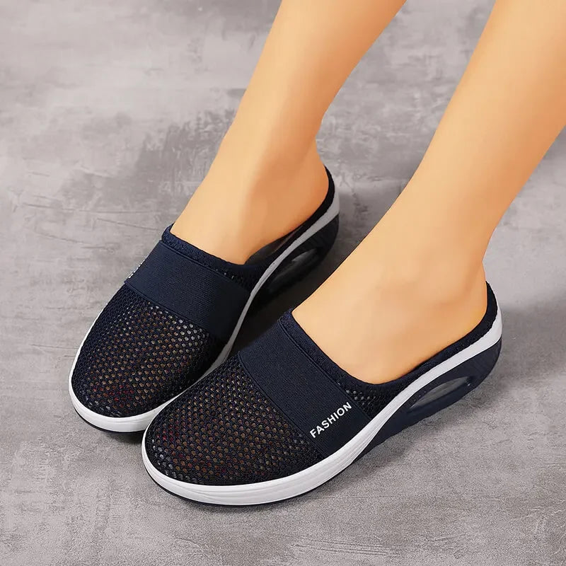 Women's orthopedic slip-on walking shoes