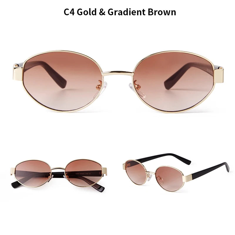 Retro vintage sunglasses with yellow lens and UV400 protection