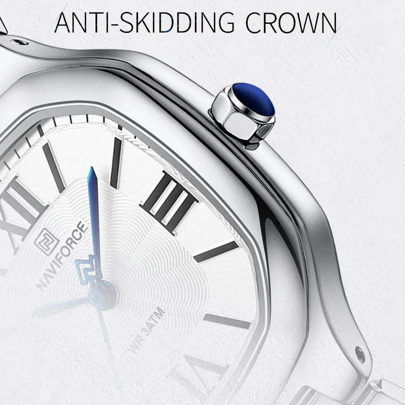 NAVIFORCE quartz watch with waterproof stainless steel strap