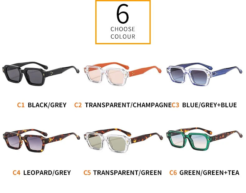 Square retro frame sunglasses UV400