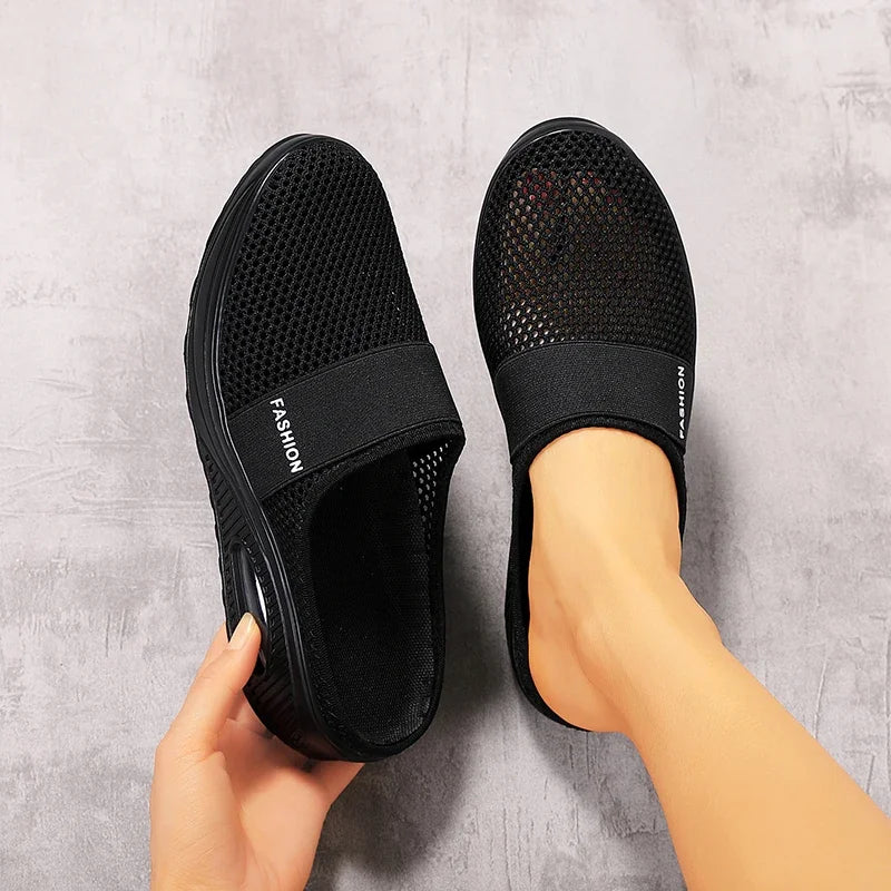 Women's orthopedic slip-on walking shoes