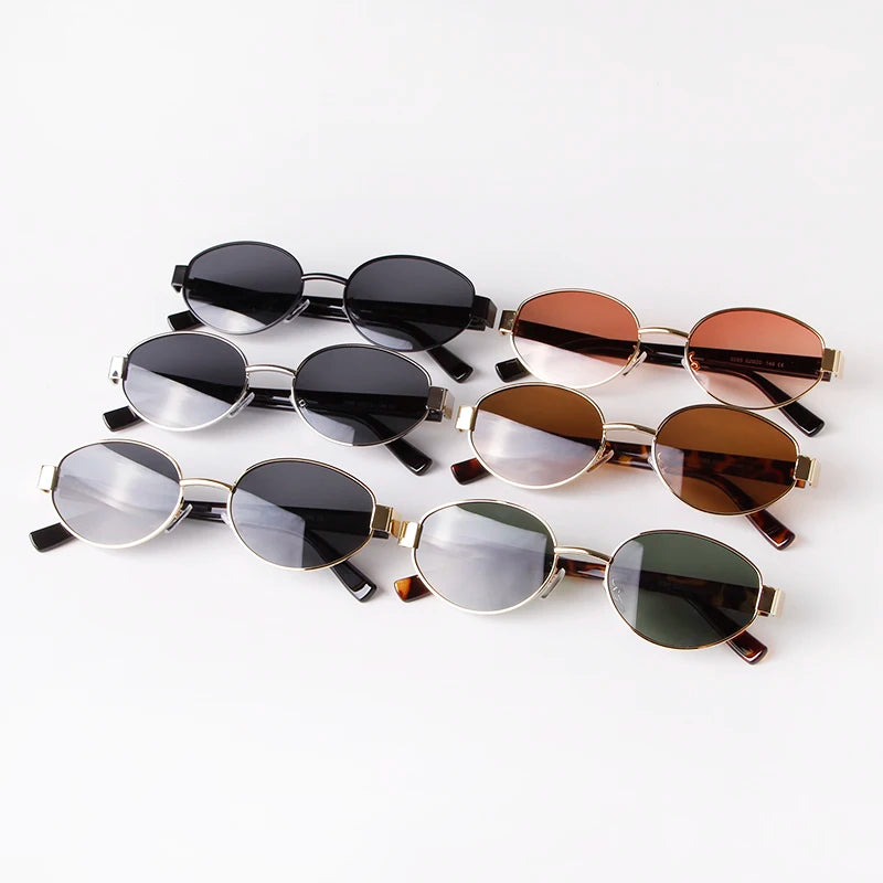 Retro vintage sunglasses with yellow lens and UV400 protection