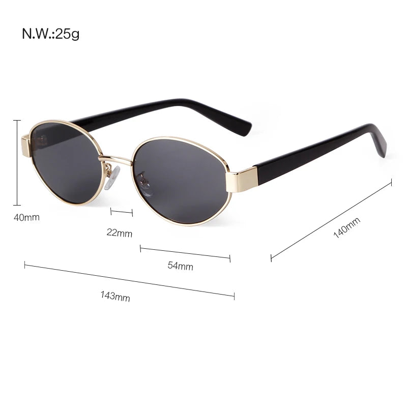 Retro vintage sunglasses with yellow lens and UV400 protection
