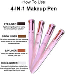 Lápiz de Maquillaje Multifuncional 4 en 1